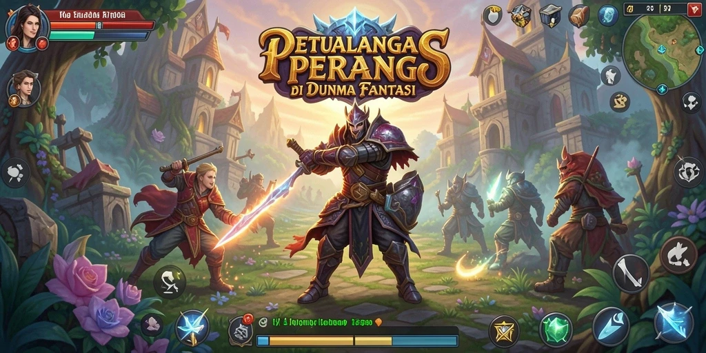 Screenshot menunjukkan aksi pertarungan mendebarkan dalam game ARPG.