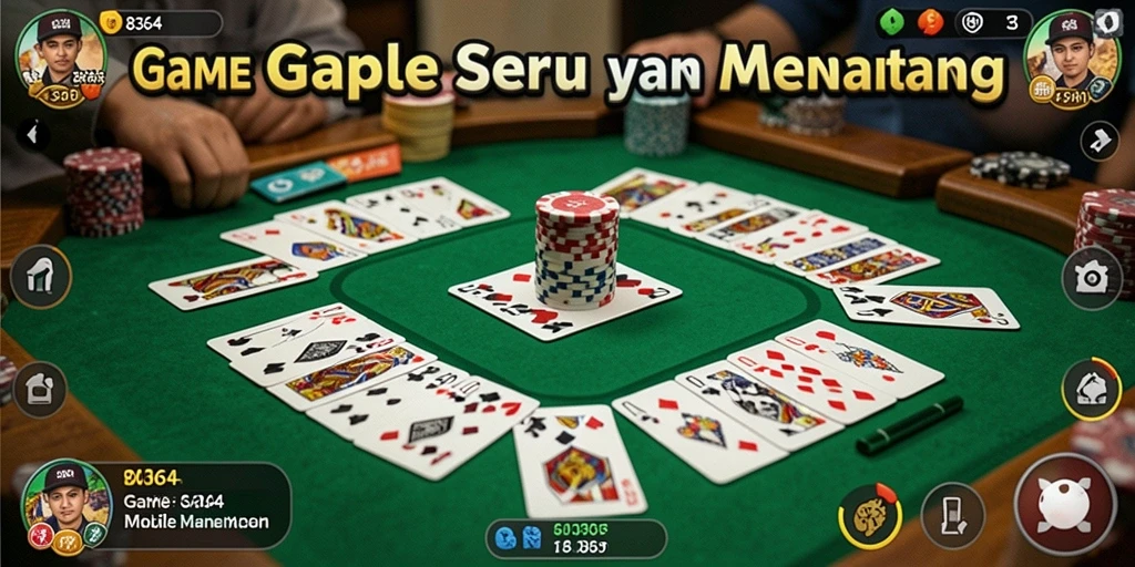 Tampilan gameplay Gaple yang seru dan menarik di 8364.