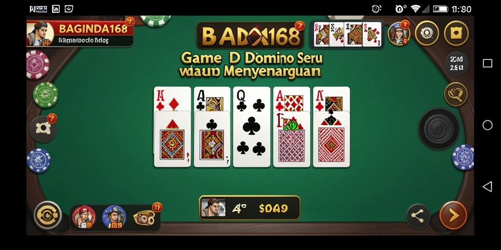 Screenshot utama BAGINDA168 menampilkan gameplay Domino yang seru.