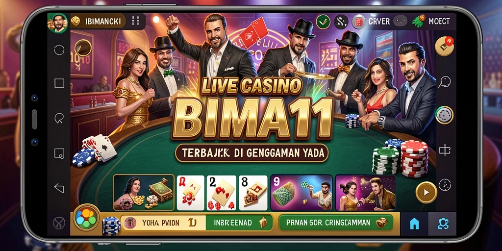 Tampilan gameplay Live Casino yang memikat dan interaktif di BIMA11.