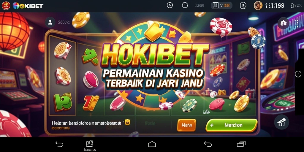 Tampilan permainan Kasino yang mendebarkan di HOKIBET.