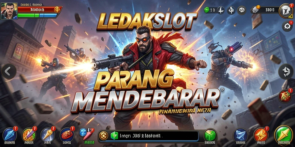 Tampilan aksi seru dari gameplay LEDAKSLOT yang menegangkan.