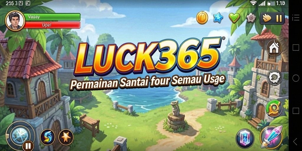 Tampilan gameplay LUCK365 yang menenangkan dan penuh warna.