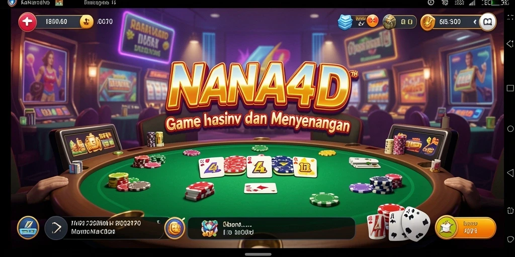 Screenshot gameplay NANA4D menampilkan suasana Kasino yang seru.