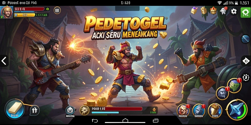 Tampilan gameplay PEDETOGEL yang penuh aksi dan seru.