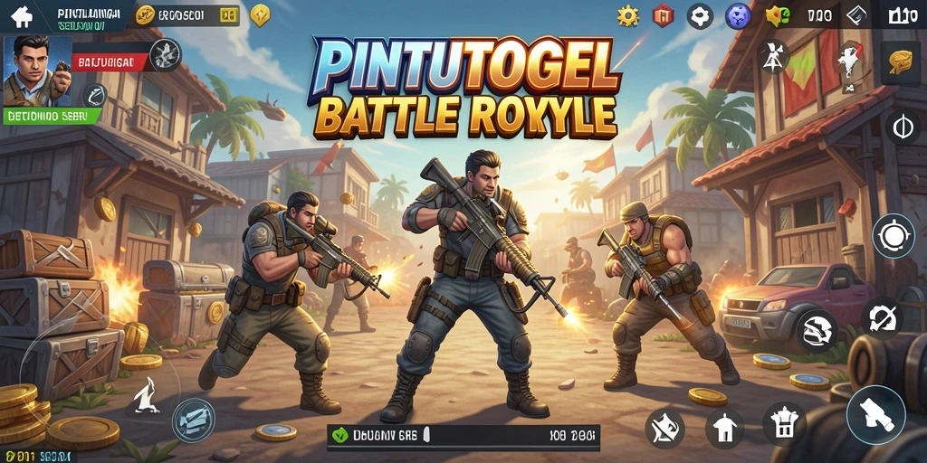 Gameplay seru PINTUTOGEL dalam pertarungan Battle Royale.