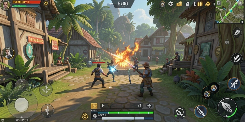 Tampilan gameplay PREMIUM303 dengan efek visual yang menakjubkan.