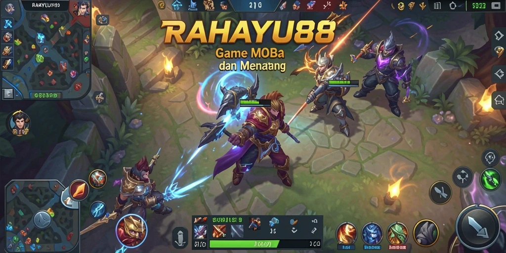 Tampilan gameplay MOBA yang menarik dan kompetitif di RAHAYU88.