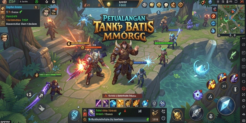 Screenshot gameplay RPRPRP yang menunjukkan aksi seru dalam pertempuran MMORPG.