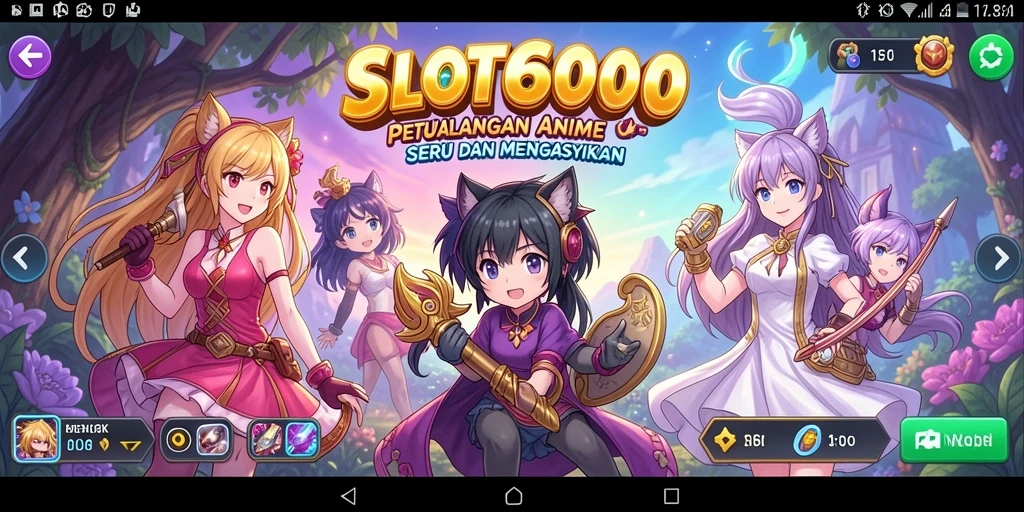 Tampilan grafis menawan dari gameplay SLOT6000 yang menarik.