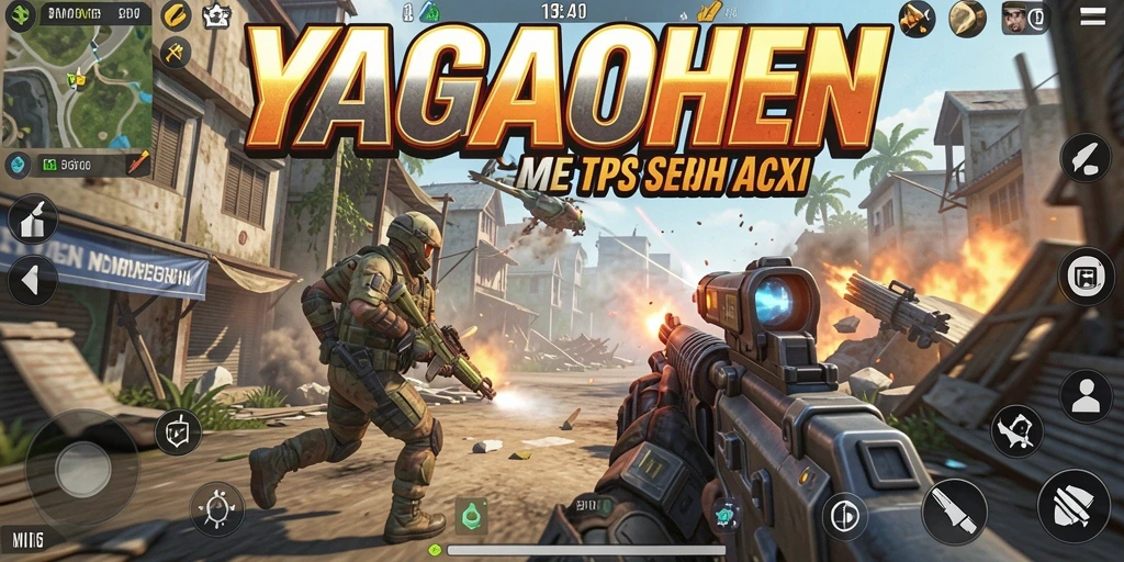 Gameplay YAGAOHEN yang intens dalam suasana tempur TPS.