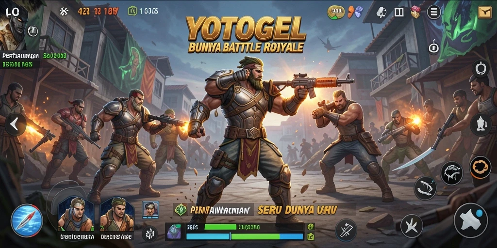 Tampilan menarik dari gameplay YOTOGEL yang penuh aksi Battle Royale.